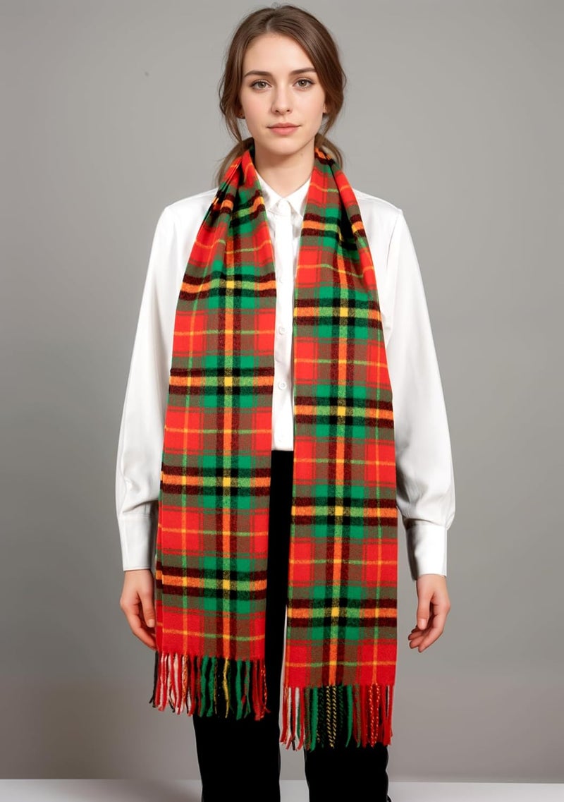 Achillea Scottish Tartan Plaid Scarf - Warm Cashmere Feel Winter Scarf, Scarves for Holiday, Christmas & Daily Wear - Image 5